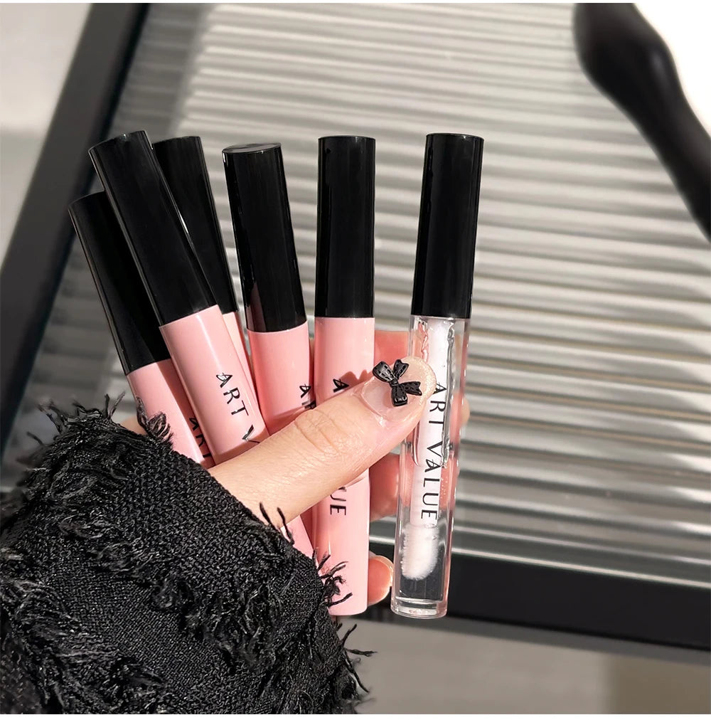 Art Value Black Pink Love Letter Lip Makeup Set Whitening Long-lasting Lip Mud Mirror Lip Glaze Gift Lip Glaze Set
