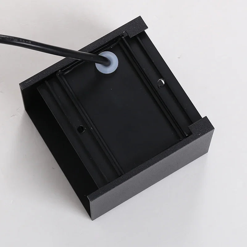 Modern Outdoor Wall Light Decoration Sconces Waterproof Balcony LED Lighting Fixture Black Sqaure Up Down Light Adjustable Angle