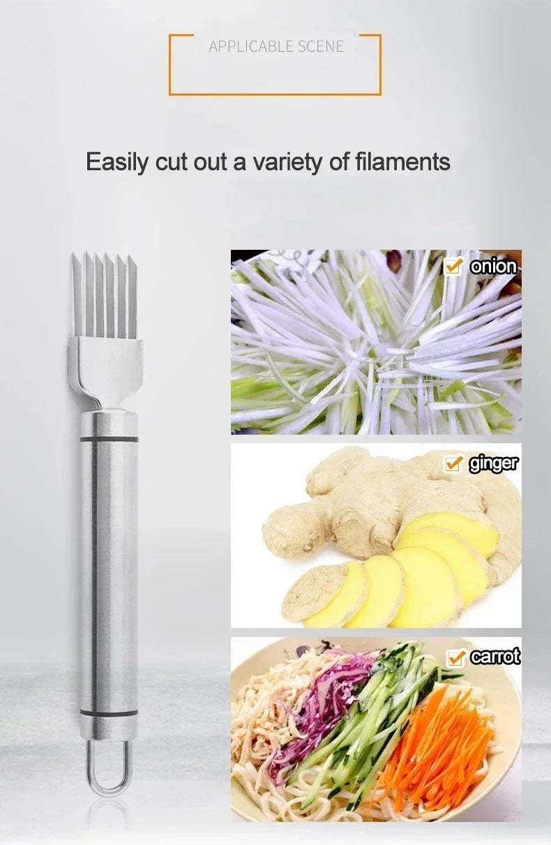 Scallion Cutter Shred Knife Stainless Steel Graters Cutter Knife Scallion Slicer Vegetable Shredders Slicer Kitchen Gadgets