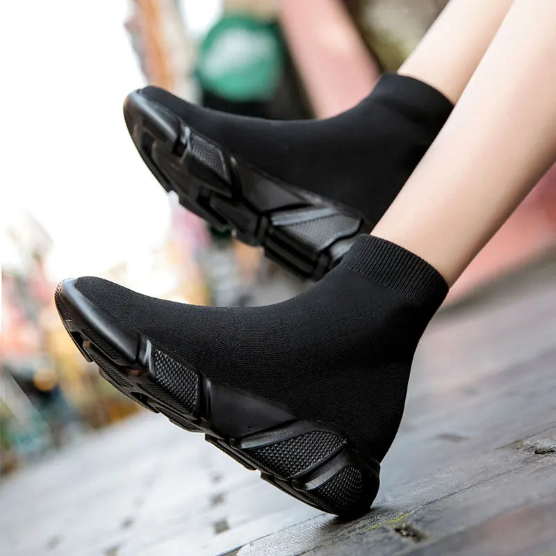 MWY Women's Sports Shoes High Top Warm Socks Shoes Casual Sneakers Men Zapatillas De Mujer Ofertas Walking Shoes Size 35-47