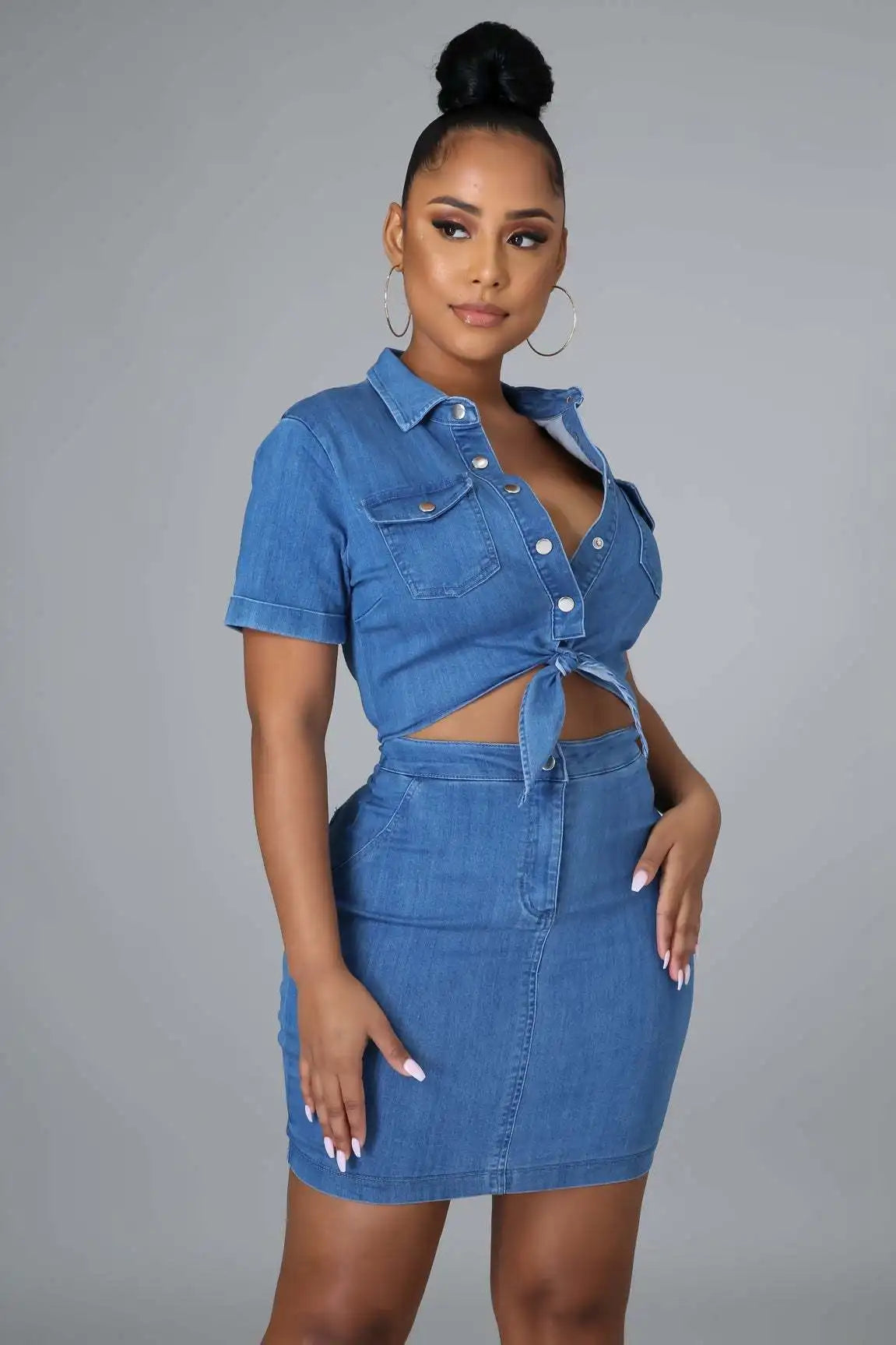 Bodycon Dress Women Denim Dresses Mom Jeans Short Sleeve Mim High Waist Vestidos Sexy Streetwear Elegant Y2k Party Club 2025