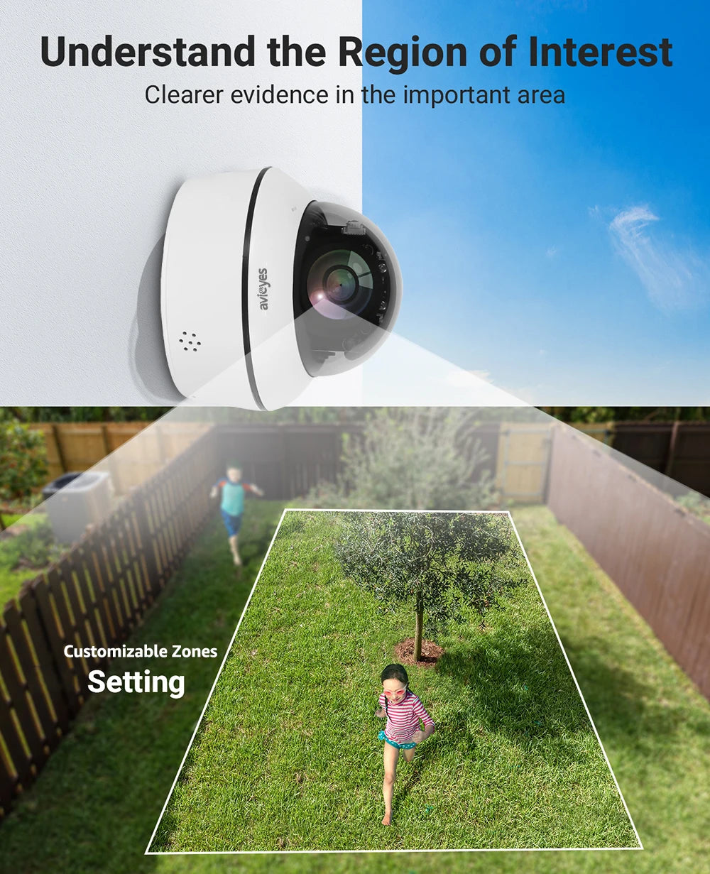 4K 8MP Wifi Dome PTZ Camera Outdoor Humanoid Tracking IP Camera Indoor 2-way Audio Wireless Home Security Surveillance Cameras