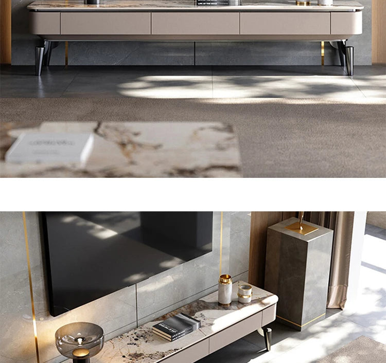 Modern Italian Tv Stands Design Drawers Style Premium Tv Table Luxury Trendy Elegant Muebles Para Hogar Living Room Furniture