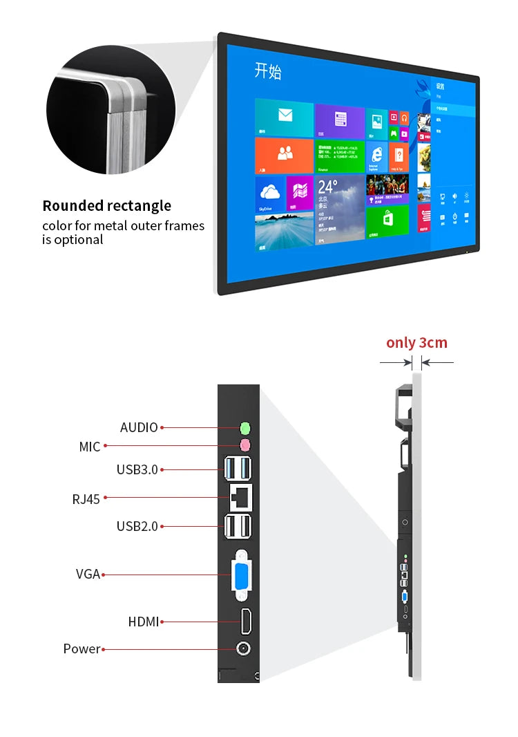 Lcd Touch Screens Monitor 10 21 32 43 50 55 65 75 Inch Wall Mounted Totem Display Panel Digital Android Interactive Touch Kiosk