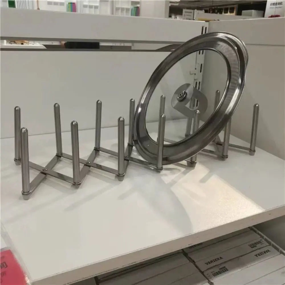Stainless Steel Telescopic Rack Telescopic Design Foldable Pot Cover Storage Adjustable Retractable Kitchen Storage Tray