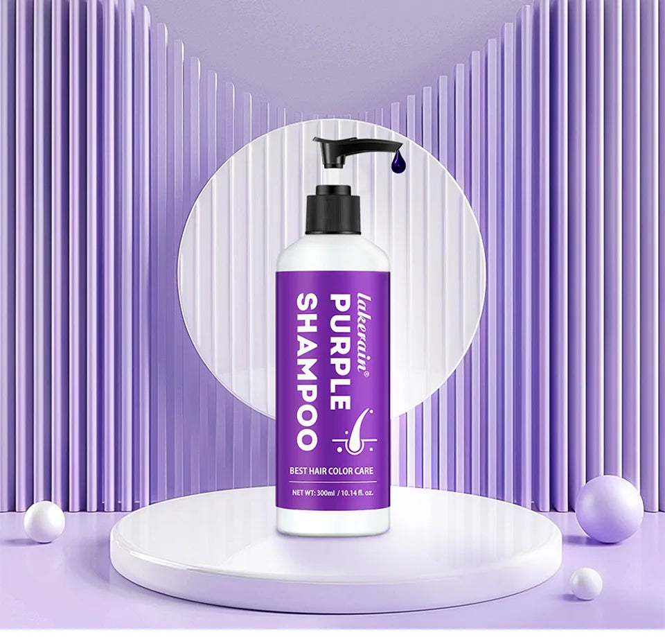 Hair Care Color Lock Purple Shampoo 300ml Anti-Brassiness Yellow Tones Removal Hair Color Protection & Moisturizing Hair Shampoo
