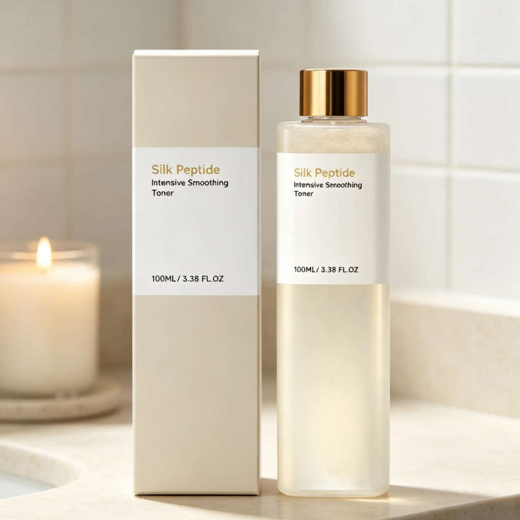 Silk Peptide Toner Long Lasting Moisturizing Deeply Nourishing Revitalize Skin Smoothing Gentle Intensive Smoothing Toner 100ml