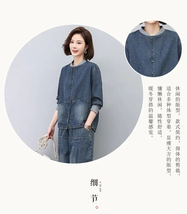 Retro Denim Coat For women Short style Spring autumn Thin 2026 New Loose Cowboy Baseball Jackets Women's Casual Tops Clothes