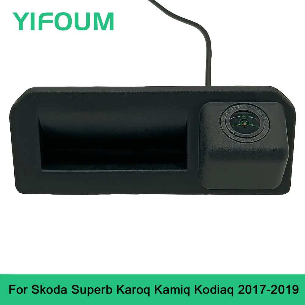 Car Trunk Handle Rear View Reverse Camera For Audi Q2 Q3 Q5 A5 Skoda Kodiaq VW Bora Jetta T-Cross Polo Passat Tharu Tayron