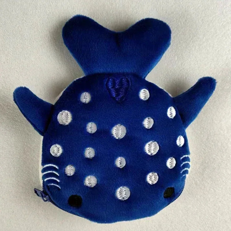 Cartoon Cute Whale Shark Coin Purse Kawaii Wallet Portable Plush Coin Bag Key Earphone Coin Organizer Pouch Zipper Bag