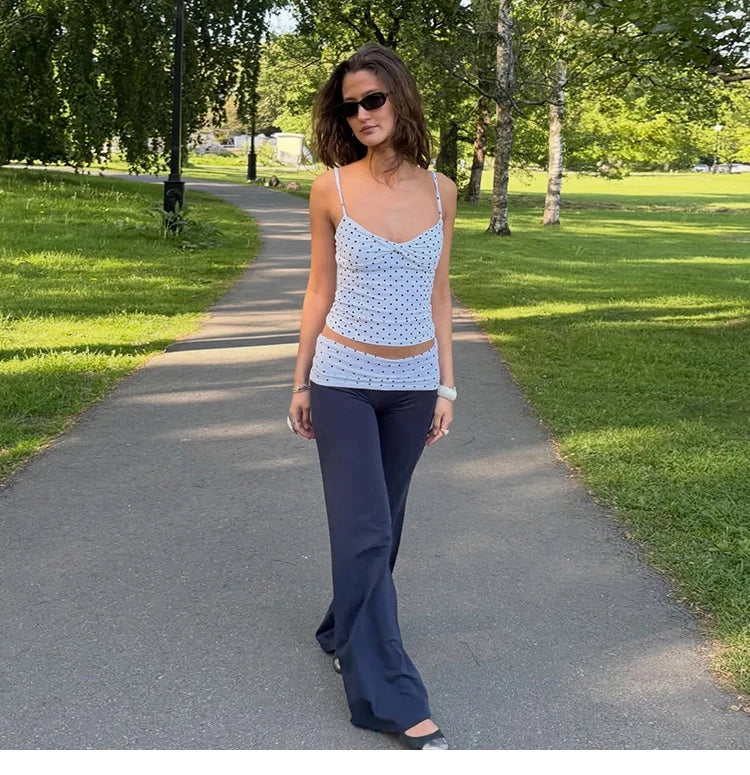 Sisjuly French Holiday Polka Dot Print Slim Fit Casual Shorts Set Women's Fashion Summer Outfit Two-Piece Suit Polyester Fabric