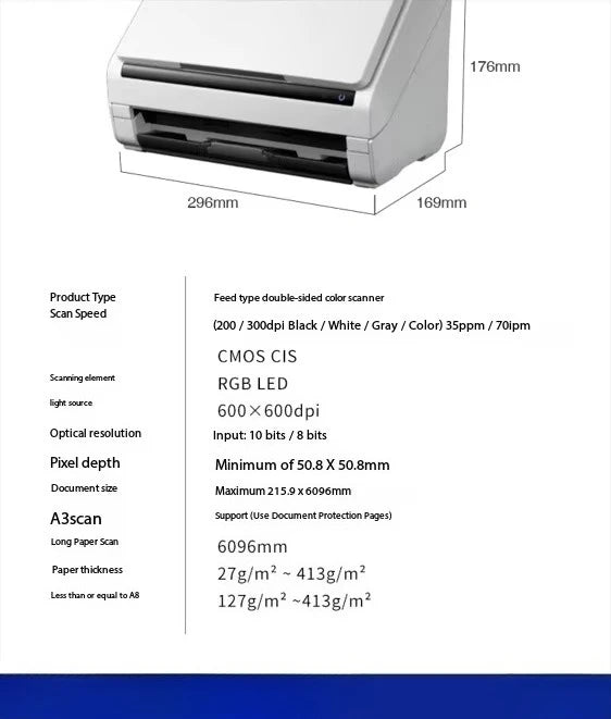 DS530 Ouble-sided Color Scanning High-definition Professional Office High-speed Automatic Continuous Feeding