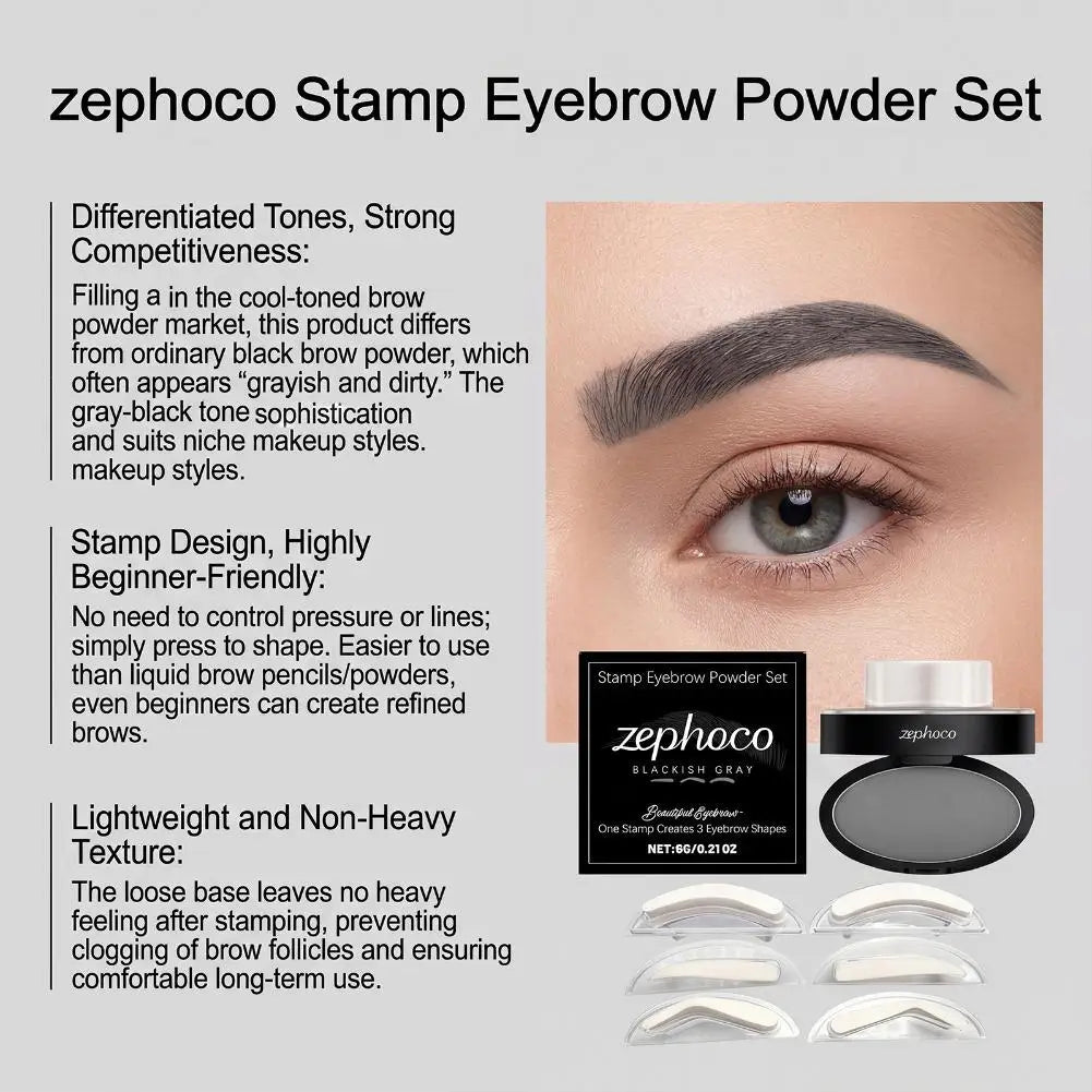 Makeup Tool Eye Brow Stamp Powder Stamp Tint Stencil Kit Cosmetics Professional Makeup Waterproof Eye Brow Stamp Lift Eyebrow