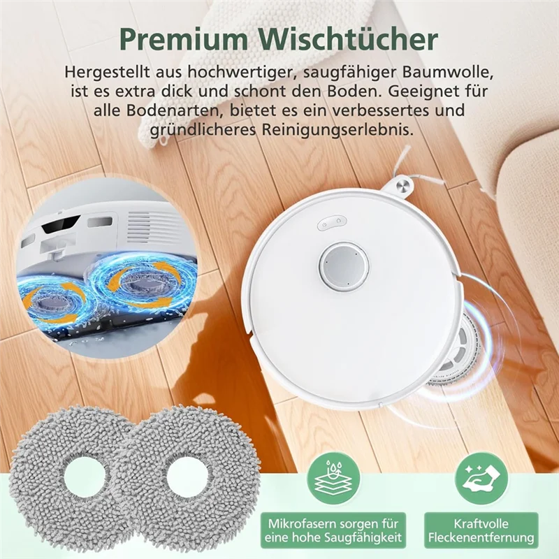 ABMI-For Roborock Qrevo Curv/P20 Pro Main Roller Side Brush Hepa Filter Mop Cloth Dust Bag Robot Vacuum Cleaner Parts
