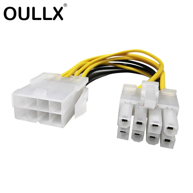 OULLX 8 Pin to 8 Pin ATX EPS Male to Female CPU Power Extension PSU Mainboard Power Extension Adapter Cable