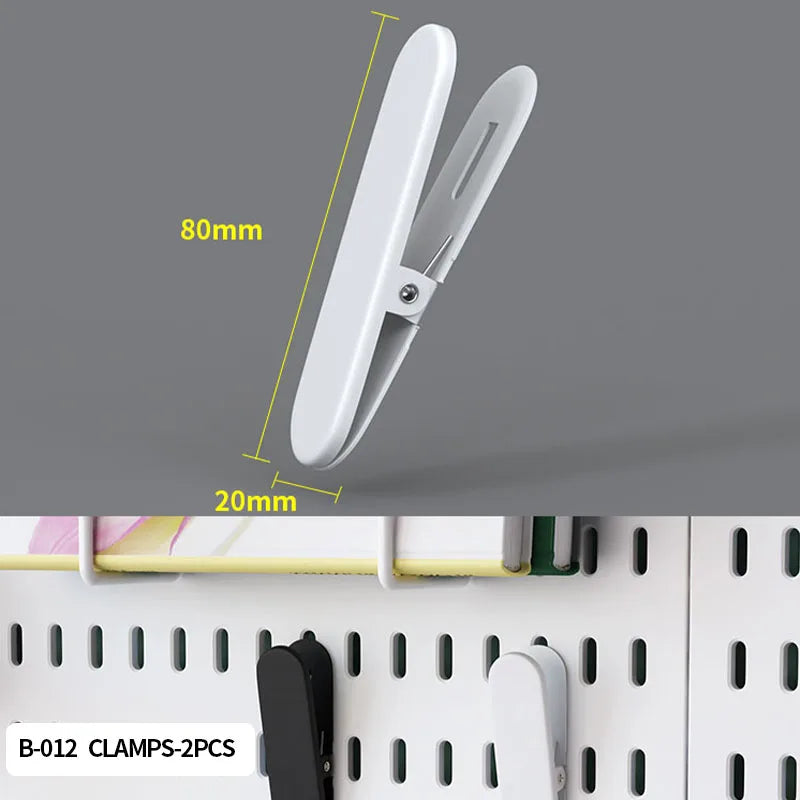 Study Room Pegboard with Shelves Tool Free Wall Grid Scratch Proof Easy to Install for Computer Desk Accessories