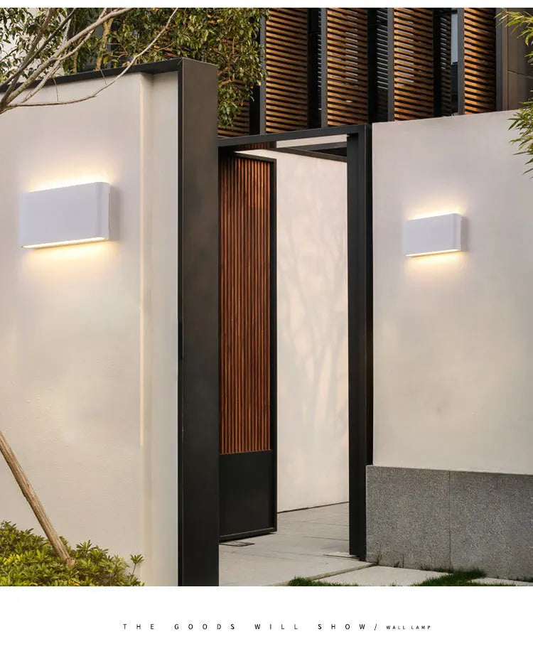 Led Wall Lighting 12W Aluminum Outdoor IP65 Waterproof Modern Indoor Wall Lamp for Bedroom Living Room Porch Garden Light