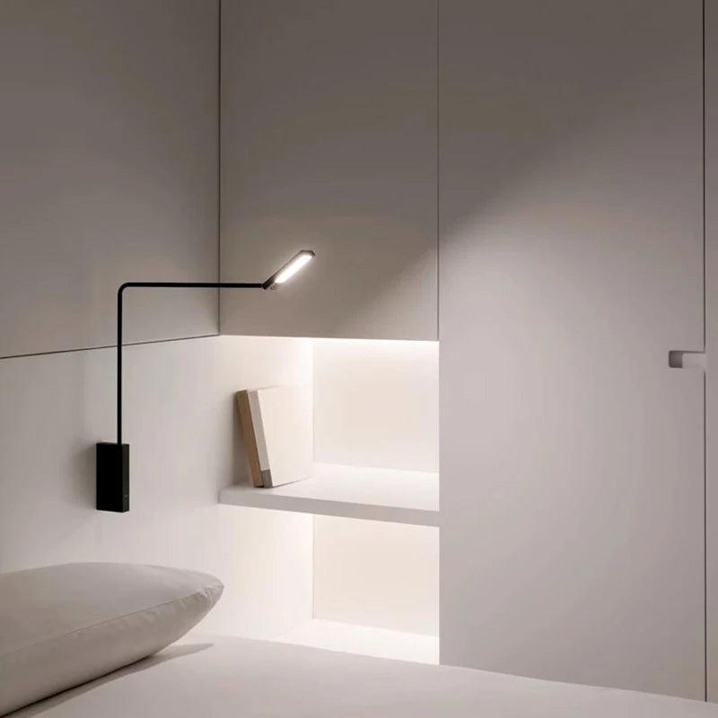Dimmable Wall lamp for Bedroom Adjustable Wall Sconces Matte Gold Wall light fixture For Bedside Office Modern Sconce Lighting