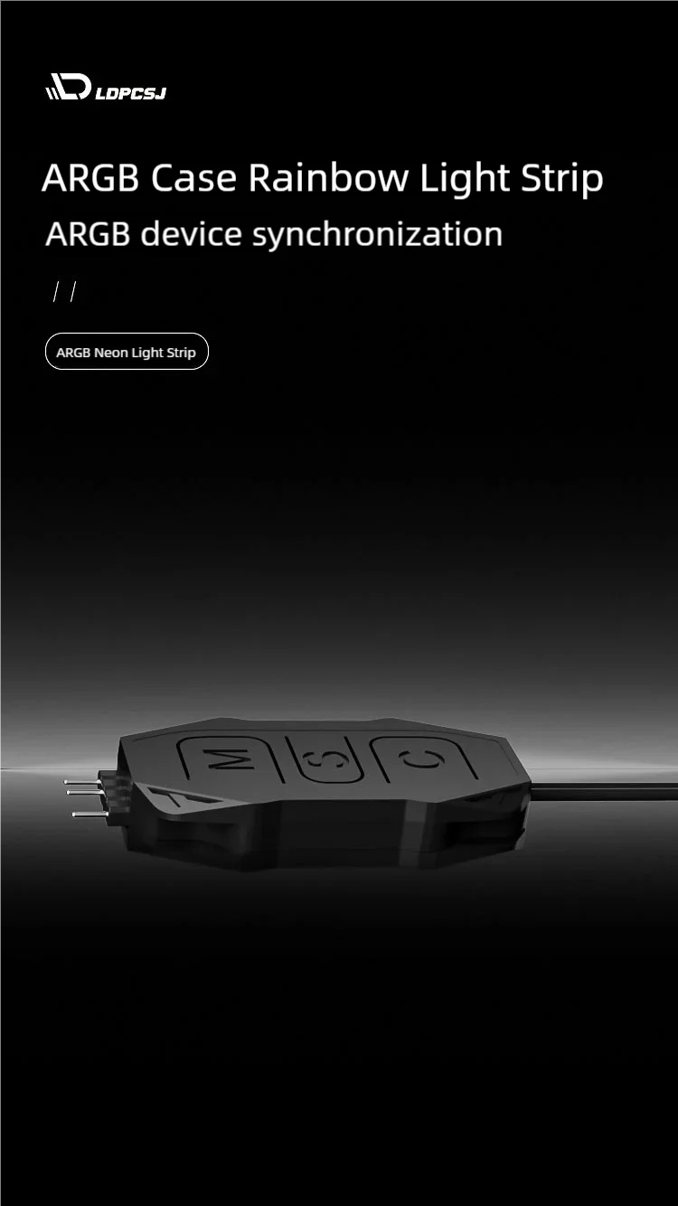 LDPCSJARGBController 5V 3pin To SATA Power Supply Mini RGB Controller 3PIN Hub For Computer Cpu Case Cool Fan LED Light Radiator