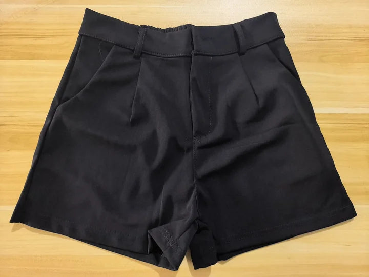 Women's 2026 New Elegant Solid A-Line Wide Leg Shorts Fashion Summer High Waist Korean Pants Casual Office Lady Commute Outfits