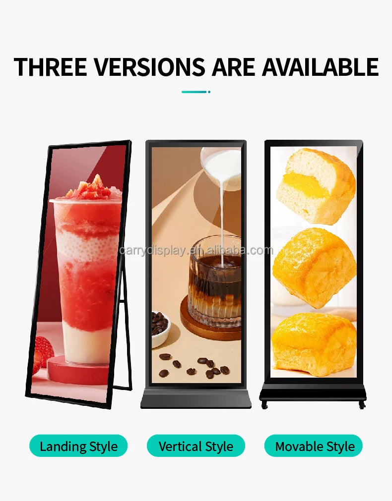Hot Selling LCD Advertising Interactive Screen Digital Signage Kiosk Totem Floor Standing Display for Restaurant