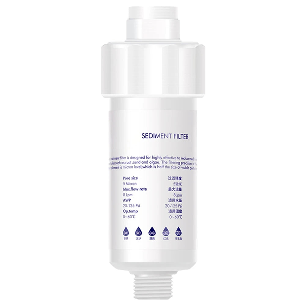 PP Cotton Pre-Filter Water Micron Filtration Water Outlet Purifier Kits Front Purification Strainer Small Household Filte