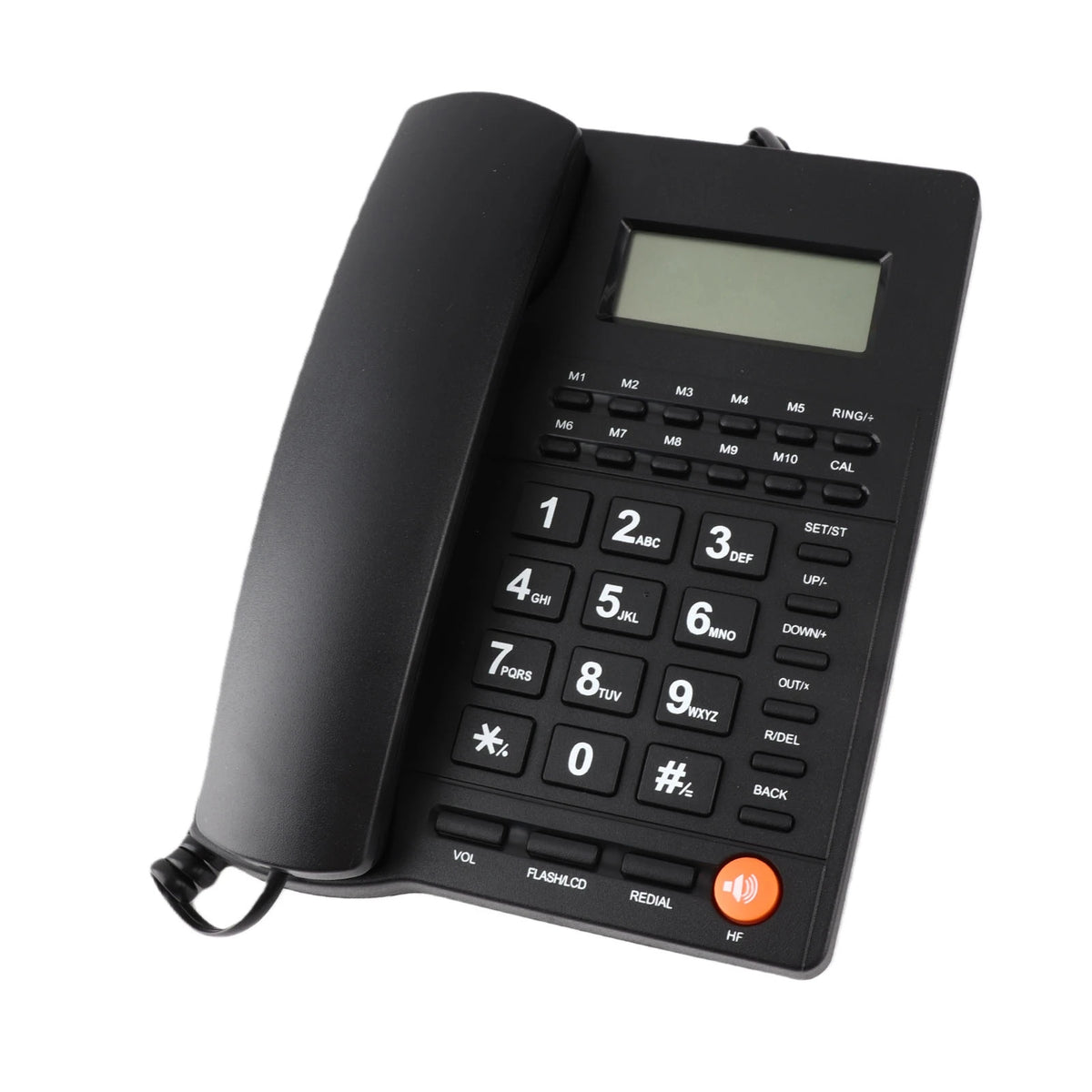 Corded Desk Telephone Corded Landline Phone Caller ID Hotel Home Phone Large Key Telephone with Speaker Clear Display Home Phone