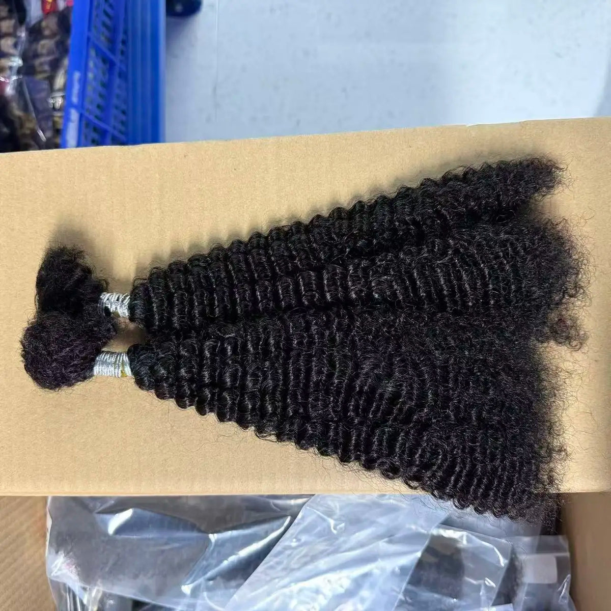Mini Twist 4C Afro Kinky Curly Hair Bulk No Weft Crochet Human Hair Colored Bundles for Mini Braid Dreadlock Extension