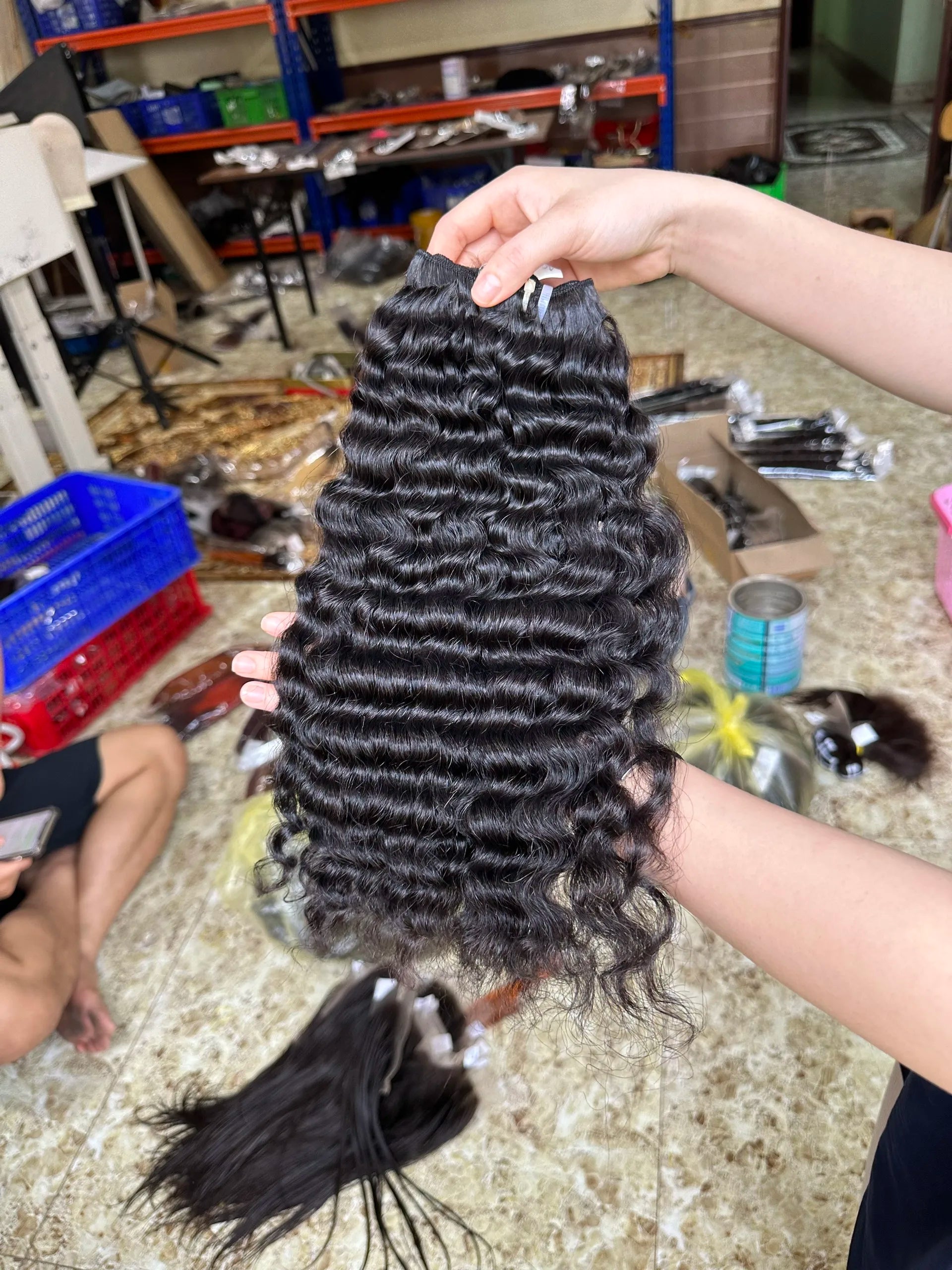 SHINHAIR Wholesale Vietnamese Raw Virgin Extensions Cheap 12A Deep Curly Human Hair Bundles for Black Women