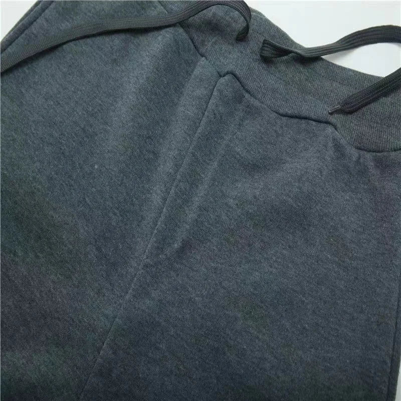 Men's fleece casual pants for spring and autumn, sporty running pants, fashionable Harajuku street style, sizes S-3XL.