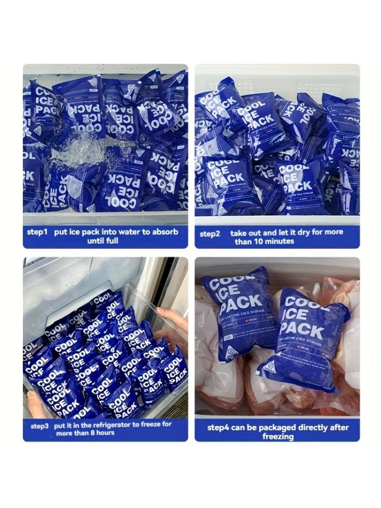 Lunch Bag Ice Pack Leakproof 24 Hours Cooling Reusable Gel Freezer Pack Thin Long Lasting Cooler Accessory For Food Transport Lu