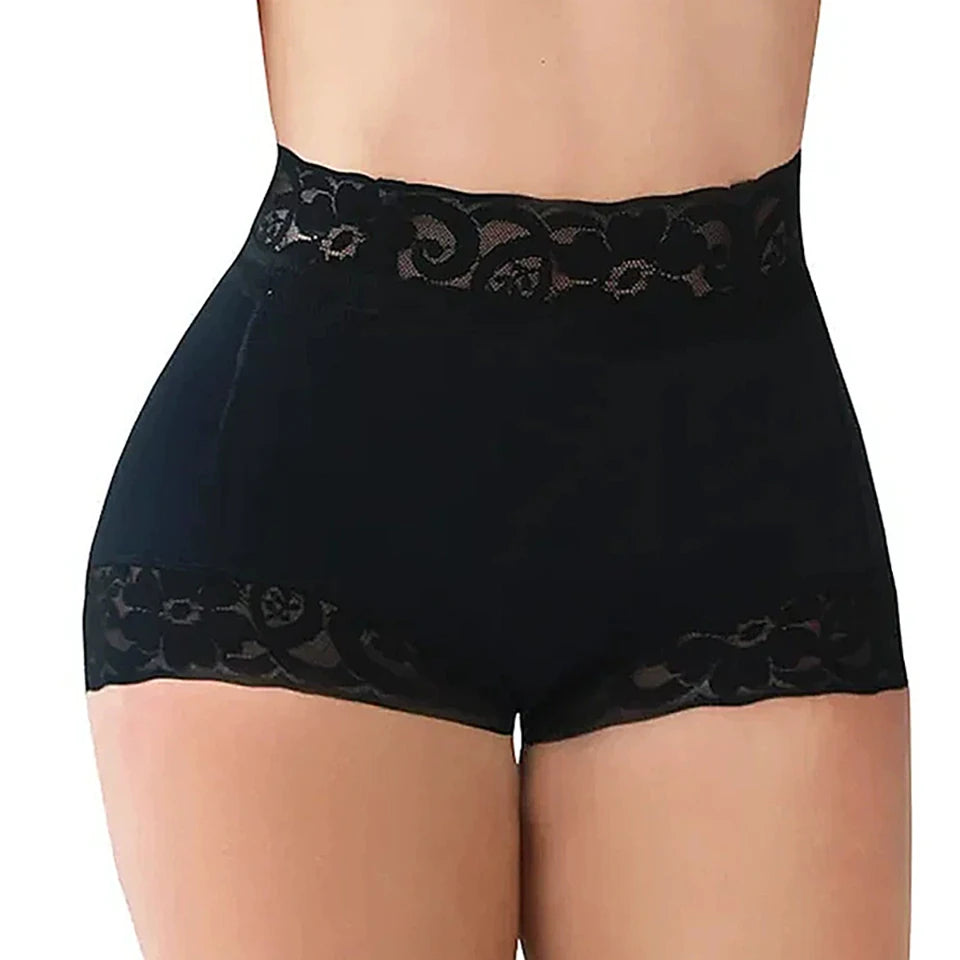 Women Slimming Shapewear Panties Mid Waist Trainer Hip Enhancer Underwear Compression Unti-Slip Lace Tummy Control Undershorts