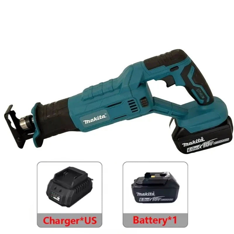 Makita Cordless Power Tool Set: Cordless Rotary Hammer, Rivet Gun, 12V Mini Angle Grinder, Cordless Saw, Air Inflator