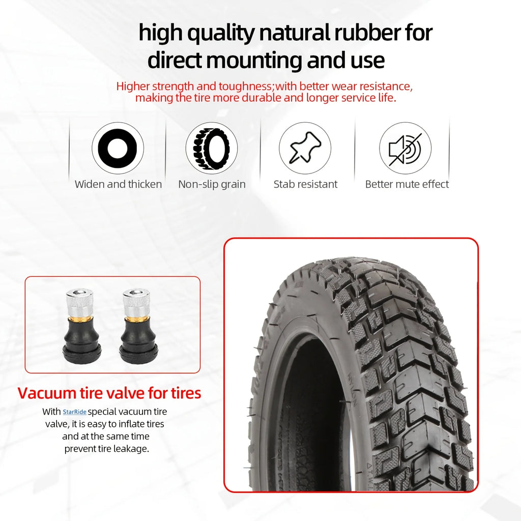 10x2-6.1 Off-road Tubeless Tire for Xiaomi M365/Pro 2/1S/Mi3 Scooter Modified 10*2-6.1Outer Tire Accessories Parts