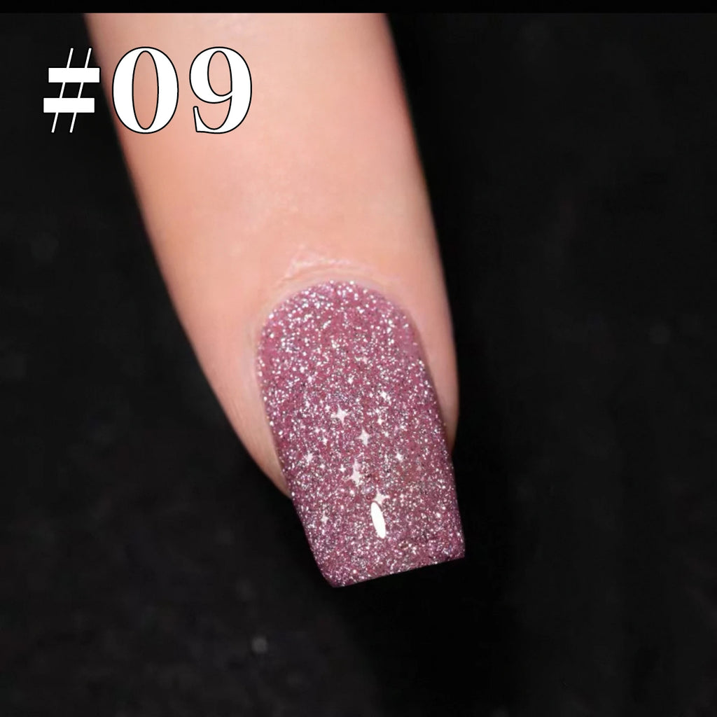 1-12pcs Wine Red Flash Crushed Strobe High Density Diamond Glitter Gel Nail Polish Black Nails Red Nails White Nails