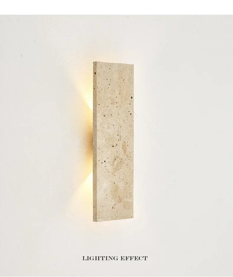 Outdoor Waterproof Wall Lamps Strip Natural Stone Wall Lights 18W LED Wall Lamp Bedroom Exterior Outdoor Lighting Fixtures