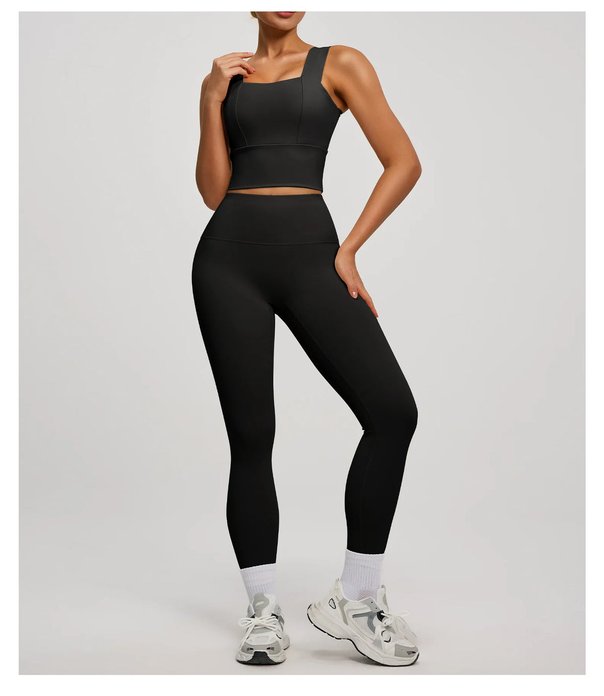 Solid Color Bra, Trousers, Yoga Suit, Tight and Thin, Nude Running Sports and Fitness Clothes