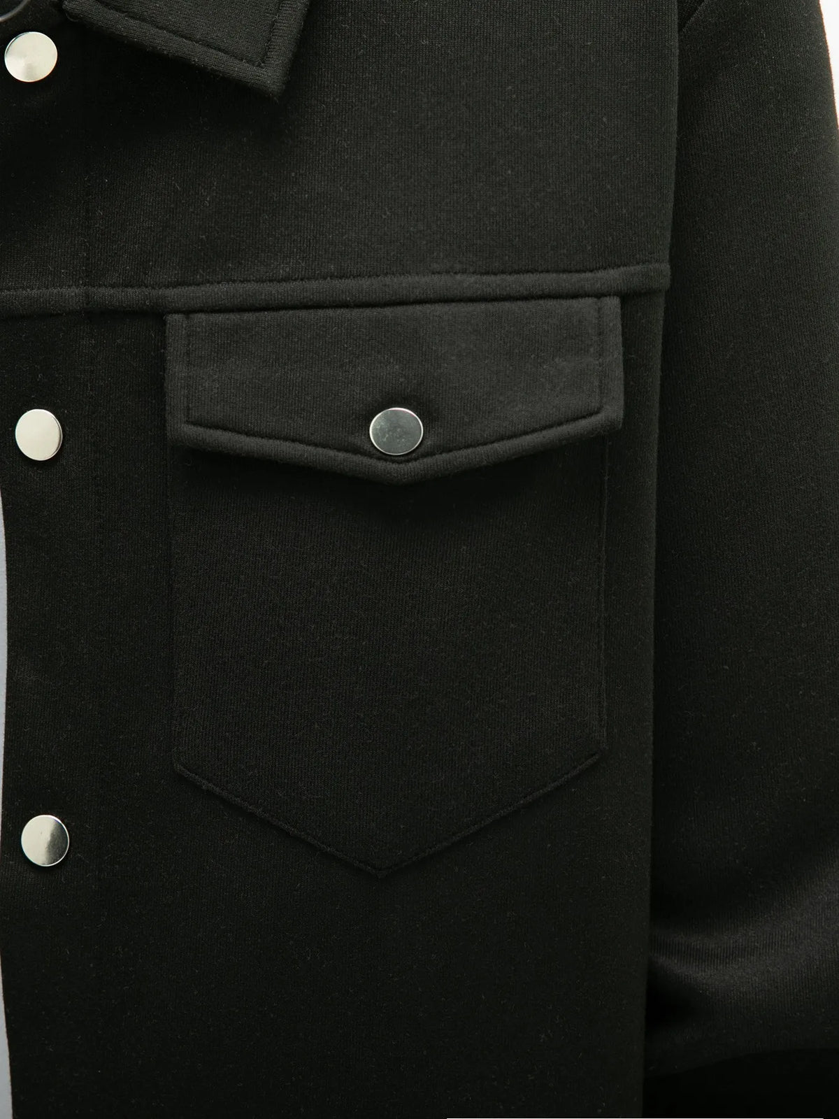 2025 new men's casual spring and autumn solid color single-breasted jacket pocket long-sleeved coat