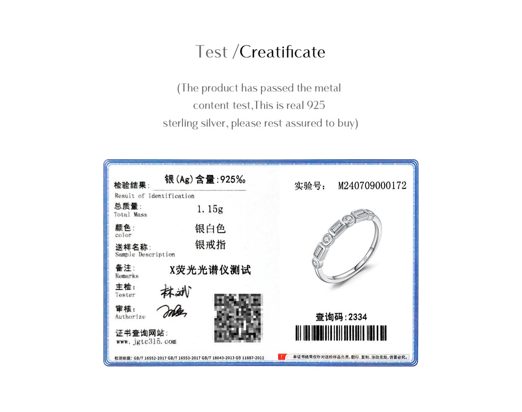 MODIAN 925 Sterling Silver Fashion Round Rectangle Dazzling Clear CZ Band Ring For Women Wedding Engagement Fine Jewelry