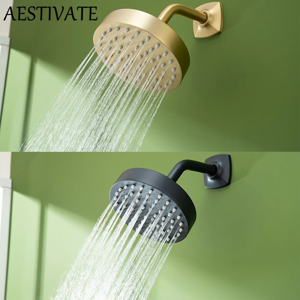 6 Inch Shower Head High Pressure Magic Rainfall  With 360 Adjustable Swivel Ball Joint with Filter Solid Stainless Steel.