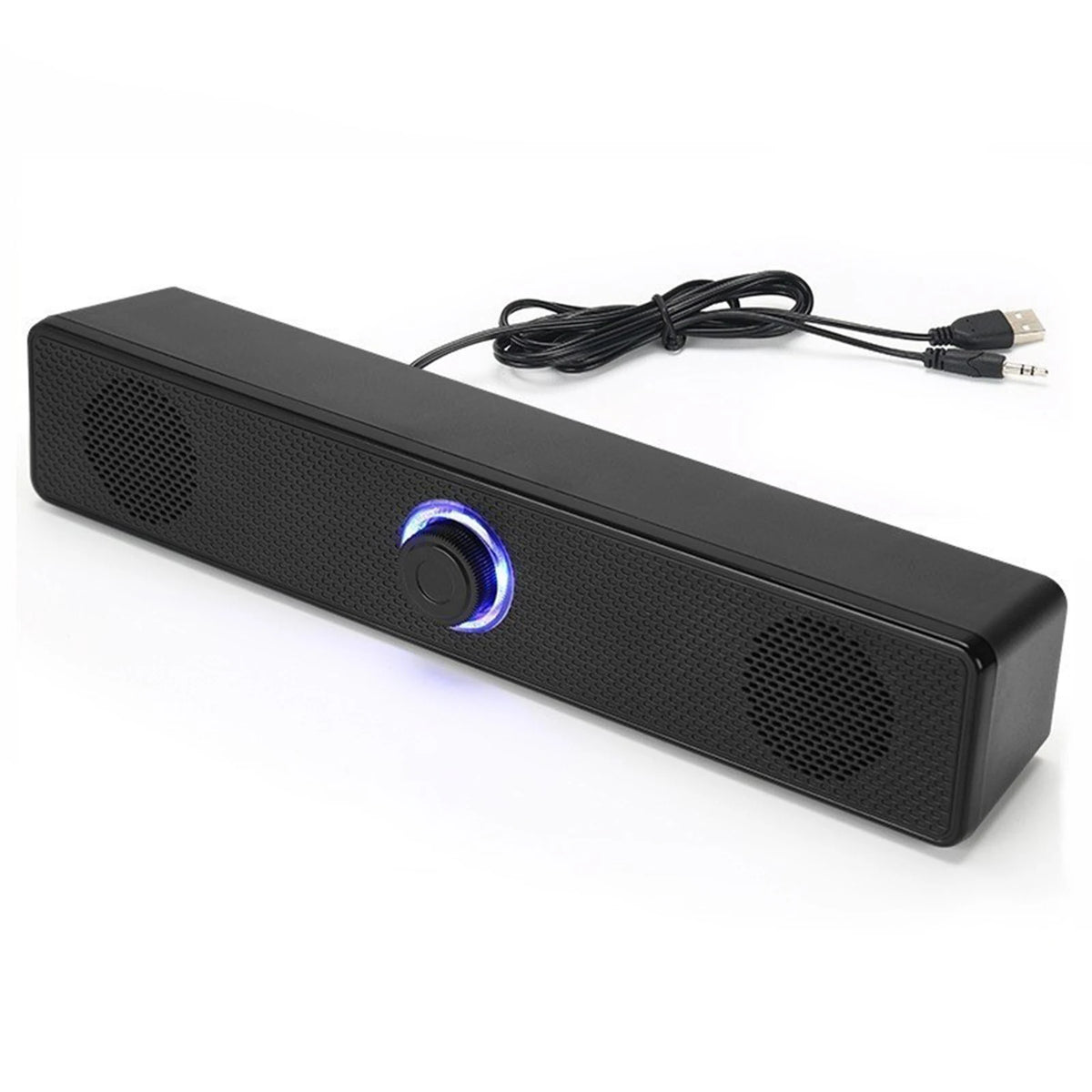 Wired Computer Speakers Portable Stereo Desktop Speakers 4D Surround Compact Sound Bar for TV PC Laptop Gaming Home Theater