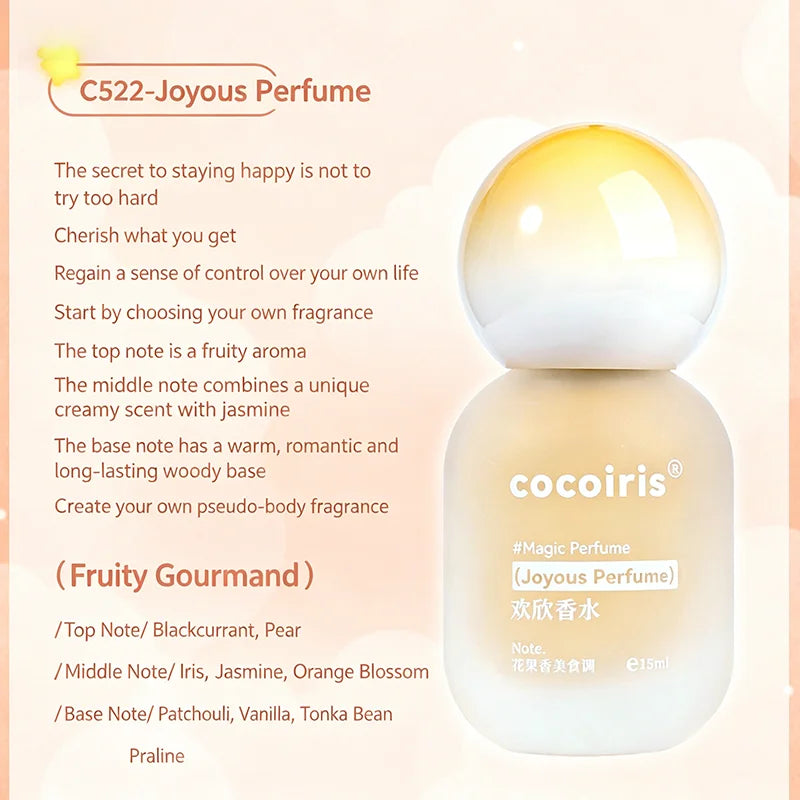 Popular Magic Perfume Series Fresh Fruity Floral Fragrance Lasting Scent Russia South Korea Popular Round Head Exquisite Perfume