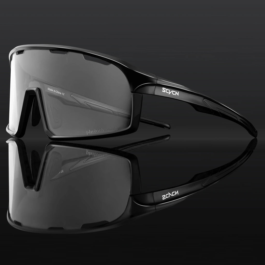 SCVCN Photochromic Cycling Sunglasses Cycling Glasses UV400 Bicycle Eyewear Sports MTB Outdoor Bike Goggles Sunglasses Eyepieces
