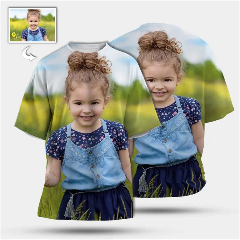 Custom DIY Logo Pattern Photo 3D Print T Shirts Personality Customized Men Women O Neck Tees Casual Oversized Breathable T-shirt