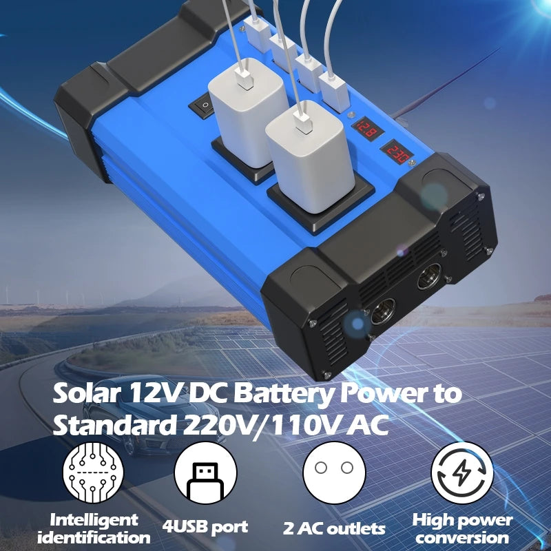 6000W Solar Generator 600W Panel 100A Controller & Dual Voltage Inverter (110V/220V) for Home & RV & Camping