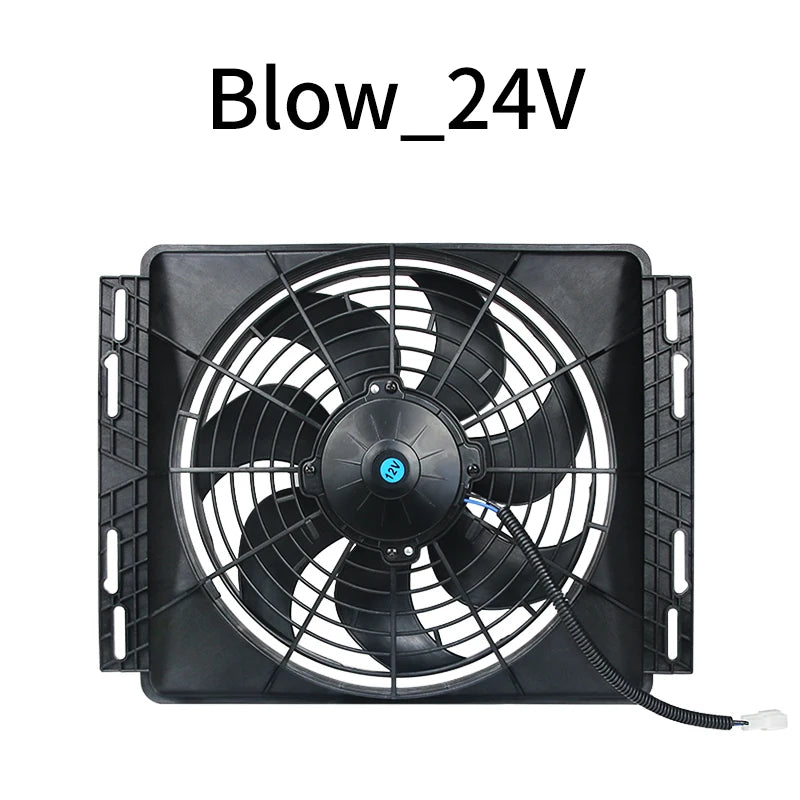 Parking Air Conditioning Cooling Electronic Fan Modified Universal High-power 120W Car Water Tank Fan Motor 12v 24v