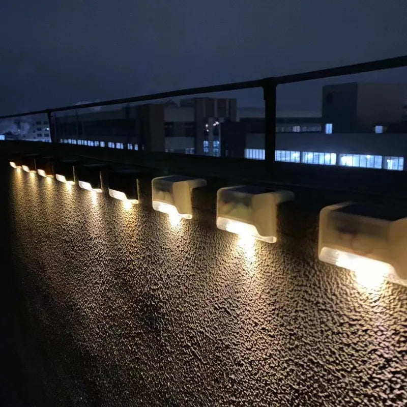 Outdoor Solar LED Lights Railings Stairs Waterproof Fence Step Villa Landscape Lights for Courtyard Decoration