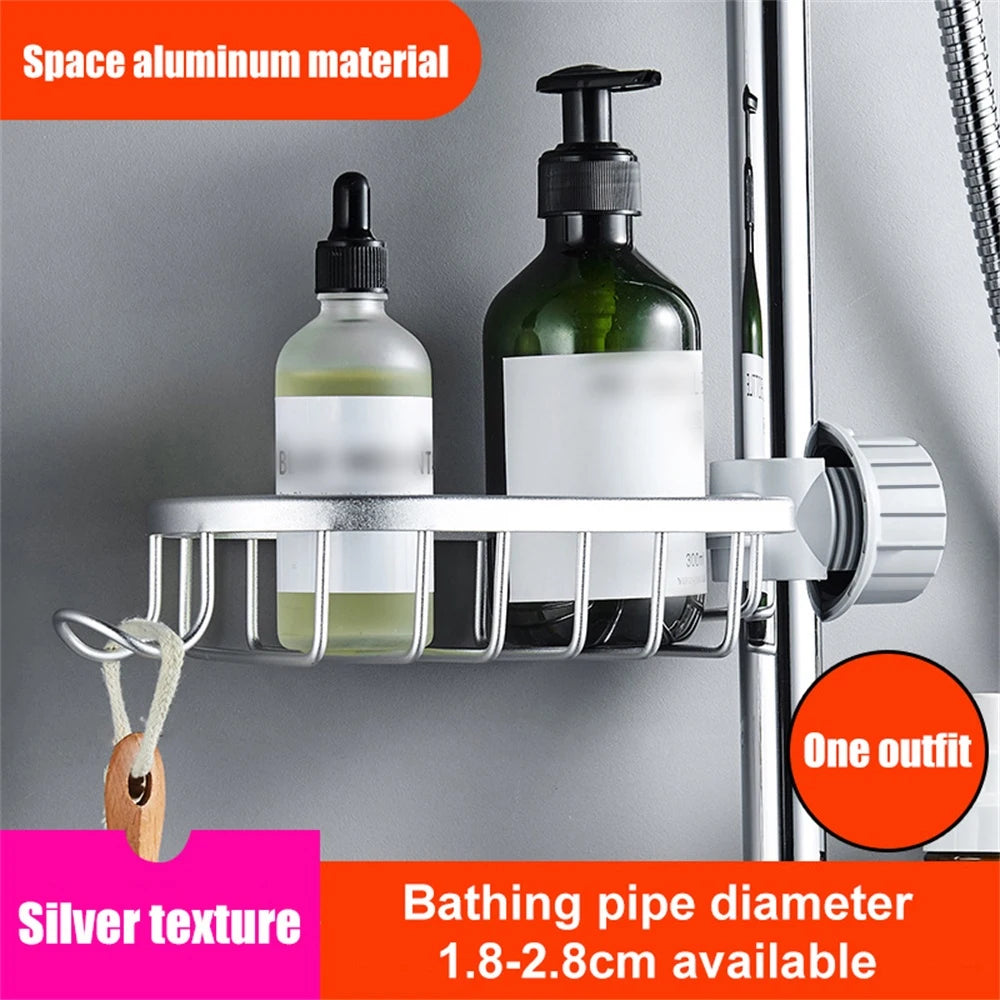 Bathroom Shower Rack Storage Rack Perforated Shower Storage Sponge Unidirectional Drainage Storage Rack Household And Household
