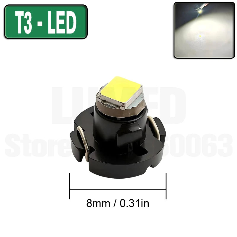 10pcs T3 T4.2 T4.7 T5 LED Car light Bulb Luces LED Para 1 LEDs 2835 5050 SMD Auto Interior Side light