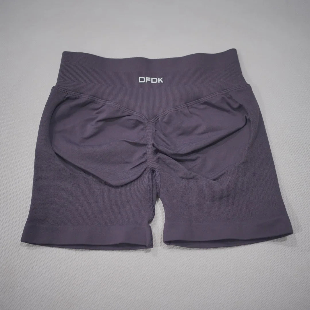 DFDK 2026 New Women Scrunch Butt Yoga Shorts High Waist Hip Lifting Push Up Squat Proof Sports Shorts Gym Workout Running Fitnes